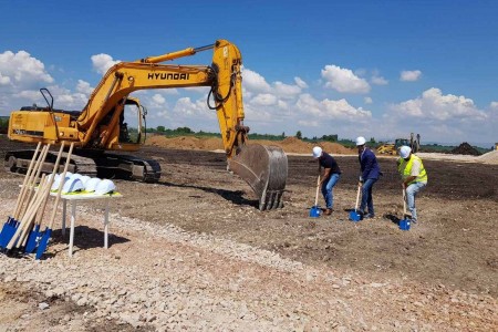 Groundbreaking of the new Logistics center of Aiko-Mömax